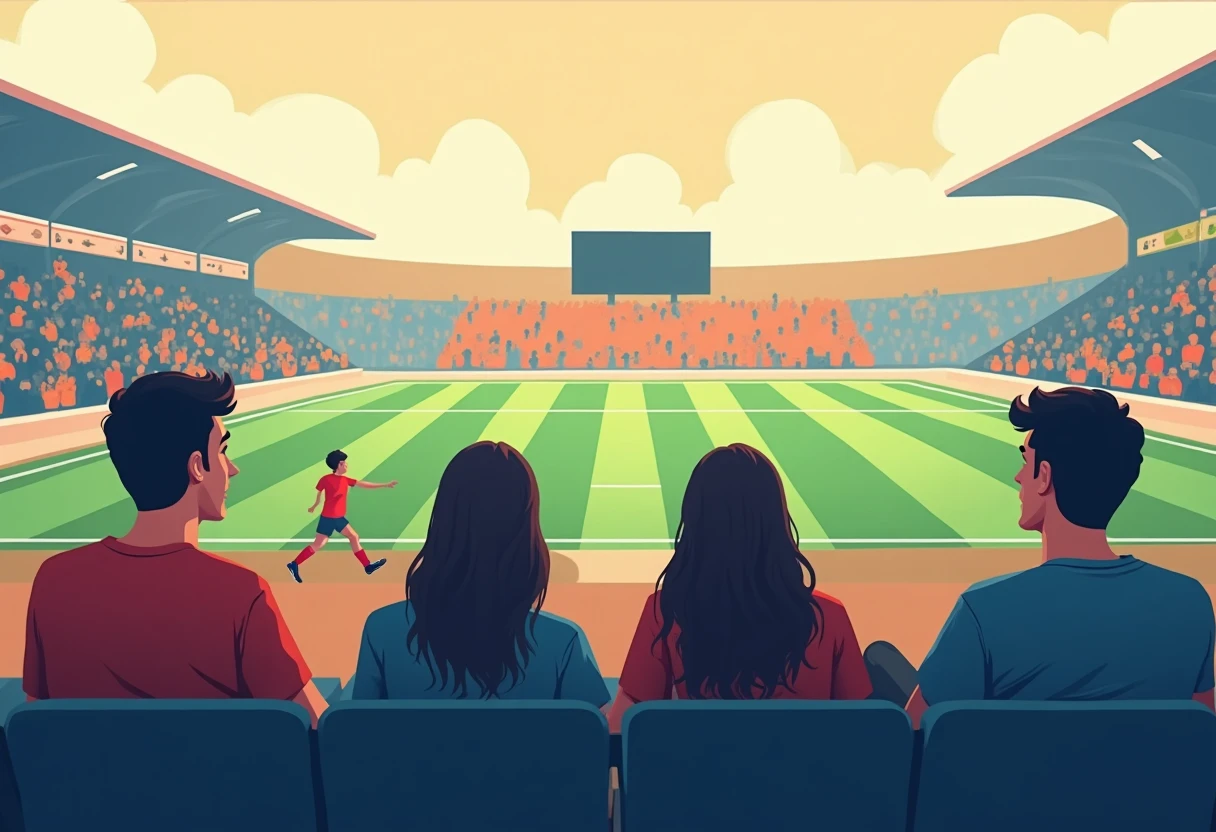 Amigos assistindo a futebol na TV