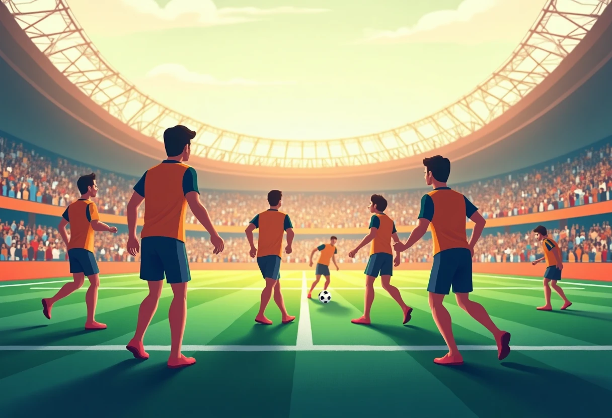 Torcida vibrante em jogo de futebol
